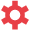 red cog icon