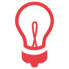 red lightbulb icon