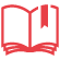 open book icon in red
