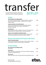 Transfer: European Review of Labour and Research